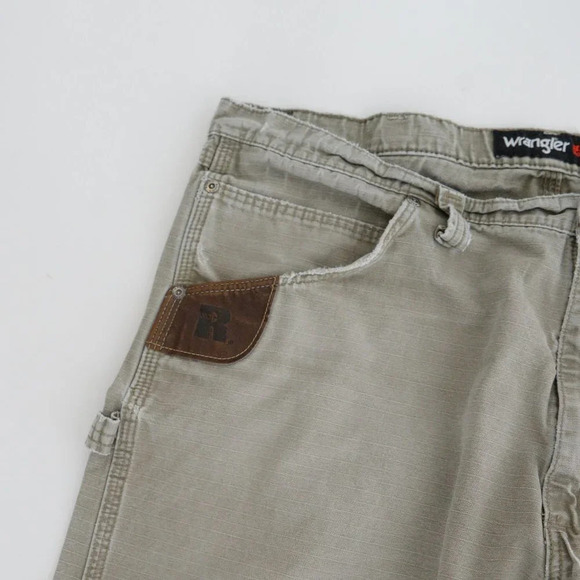Vintage  Wrangler RIGGS Workwear Green Carhartt Style Size 38x34 - Picture 9 of 13